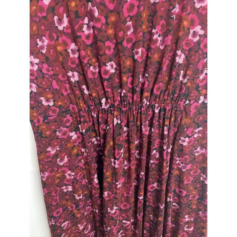 Jacqui E Size L Women's A-Line Dress Pink Purple Floral print - Picture 8 of 8